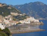 Blick auf die Stadt Amalfi