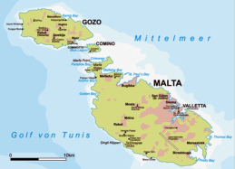 Karte Malta & Gozo